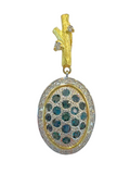Color Change Garnet Platinum Diamond Pendant By Fukuhara Sachi