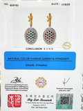 Color Change Garnet Platinum Diamond Pendant By Fukuhara Sachi