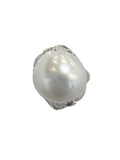 15mm South Sea Pearl Platinum Diamond Ring