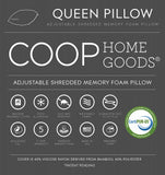 Coop Home Goods Memory Foam King Size Pillow