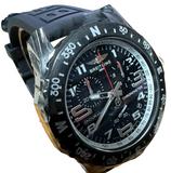 Breitling X82310 Quartz Chronograph Black Dial Rubber Strap Men Watch