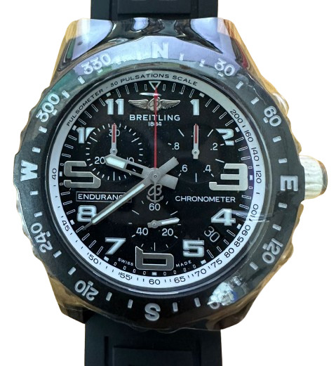 Breitling X82310 Quartz Chronograph Black Dial Rubber Strap Men Watch Main image
