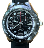 Breitling X82310 Quartz Chronograph Black Dial Rubber Strap Men Watch
