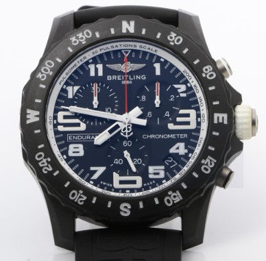 Breitling X82310 Quartz Chronograph Black Dial Rubber Strap Men Watch Secondary image