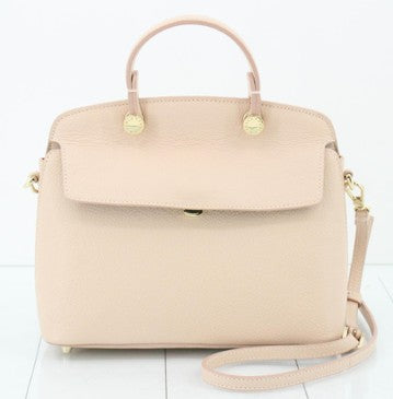 Furla Beige Leather Small My Piper Top Handle Bag