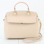 Furla Beige Leather Small My Piper Top Handle Bag