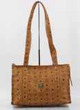 MCM Cognac Visetos Leather Shoulder Bag 38cm