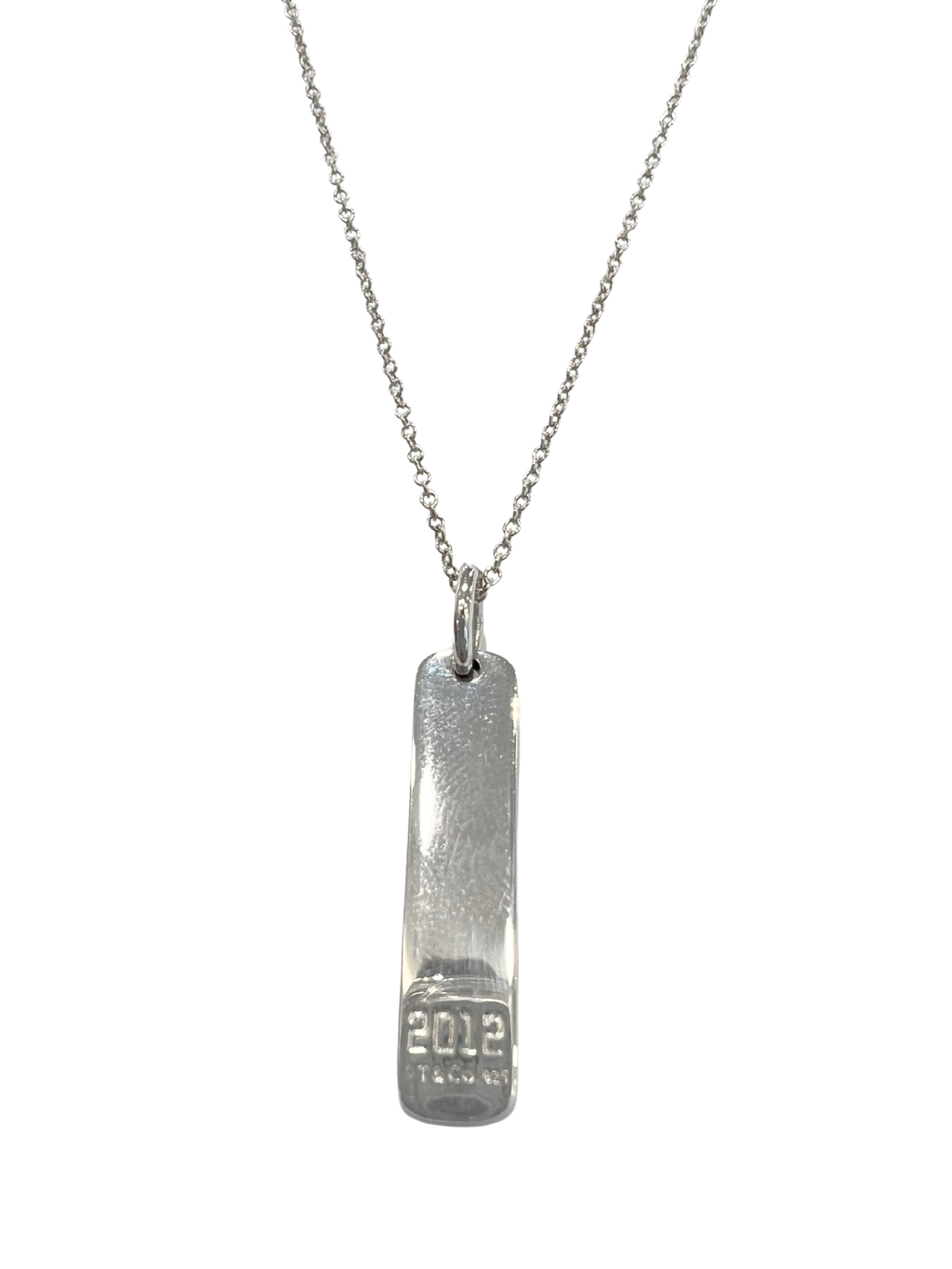 Tiffany And Co GO WOMEN 2012 Bar Pendant SV925 TAG 2012 3.2G 43CM