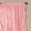 Lush Decor Reyna Ruffle 54x84" Pink Colour Pair Window Curtain
