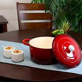 Crock Pot 6914402 7 Quartz Round Cast Iron Dutch Oven