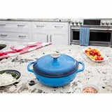Lodge EC3D33 Blue Colour 3 Quartz Cast Iron Dutch Oven