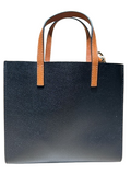 Marc Jacobs 2 Ways Black & White Colour Leather Tote Bag