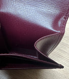 Cartier Must De Cartier Burgundy Leather Coin Case With Box