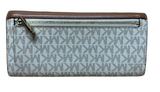 Michael Kors MK Logo Brown & Cream Colour Leather Long Wallet