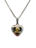Courreges Heart Shape Silver Necklace