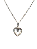 Courreges Heart Shape Silver Necklace