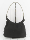 Prada Tote Bag-Metallic Handle Black