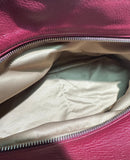 Coach F31324 Katheryn Triple Zip 2 Way Maroon Colour Leather Tote Bag