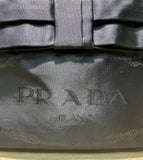 Prada Black Colour Canvas Bow Tote Bag
