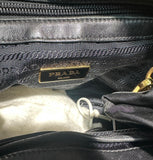 Prada Black Colour Canvas Bow Tote Bag