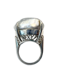 Platinum Baroque Tahitian Pearl Diamond Ring