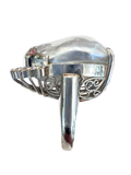 Platinum Baroque Tahitian Pearl Diamond Ring