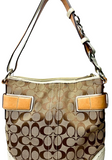 Coach Brown Signature Beige Colour Shoulder Bag