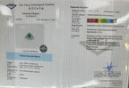 PT900 White Gold Emerald Diamond Lady Ring (Cert)
