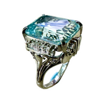 PT900 11.7 Carat Aquamarine Lady Ring (Cert)