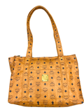 MCM Cognac Visetos Leather Shoulder Bag