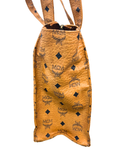 MCM Cognac Visetos Leather Shoulder Bag