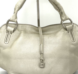 Celine Tote Bag-Pearl White Leather