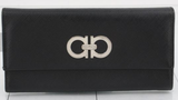 Ferragamo Long Wallet-Black Leather
