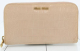 Miu Miu Wallet-Pinky Cream Croco Leather/Round Zipper