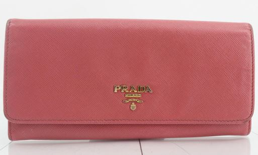 Prada Wallet-Pink Saffiano Leather Main image