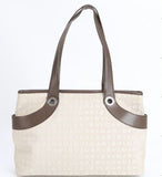 Bvlgari Logomania Shoulder bag Cream Canvas S