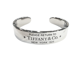 Tiffany & Co Sterling Silver Diamond Bangle