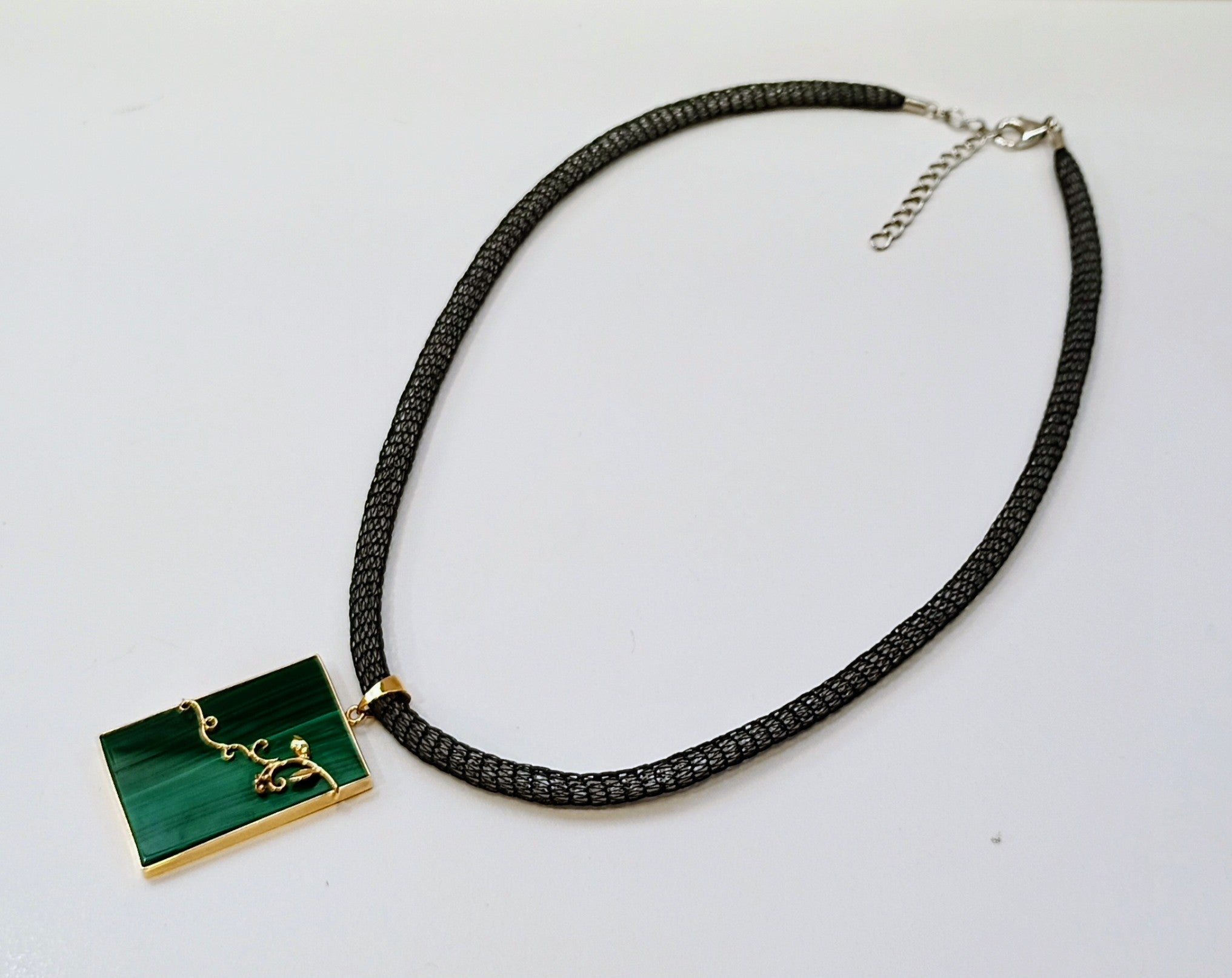 Malachite Necklaces-18kyg And Sv925