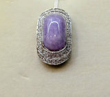 Lavender Jade Pendant With Diamond