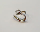 Tiffany & Co. Sterling 925 Silver Open Heart Ring