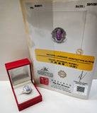 Lavender Jade Ring With Diamond