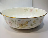 Narumi Bowl-White With Pastel Floral W=23CM