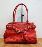Coach Tote Bag-Red Leather