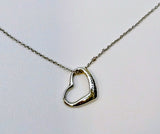 Tiffany & Co. Sterling 925 Silver Open Heart Necklace