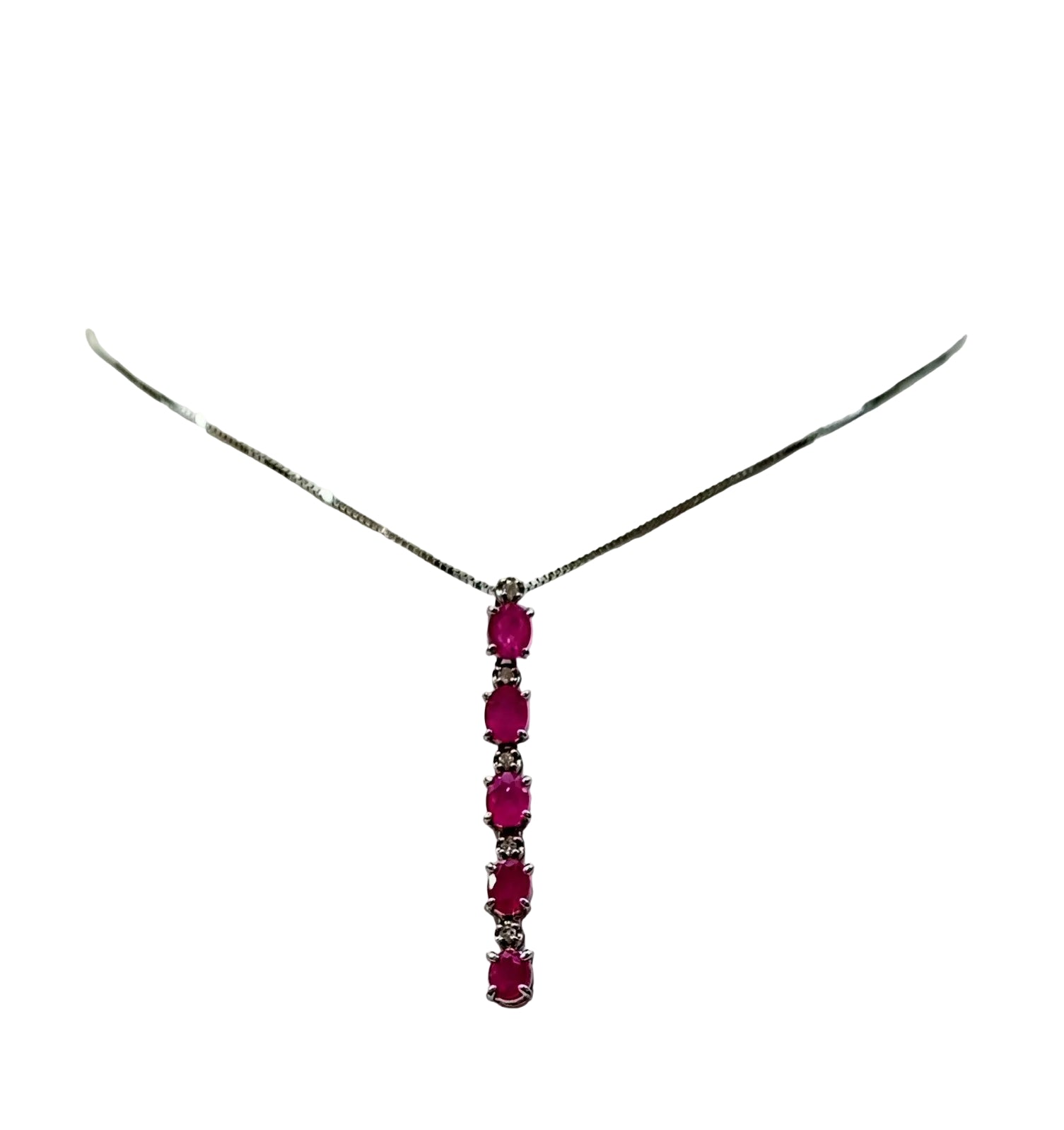 Ruby Necklace With Diamond  L-16" Main image