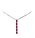Ruby Necklace With Diamond  L-16"