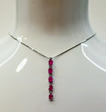 Ruby Necklace With Diamond  L-16"