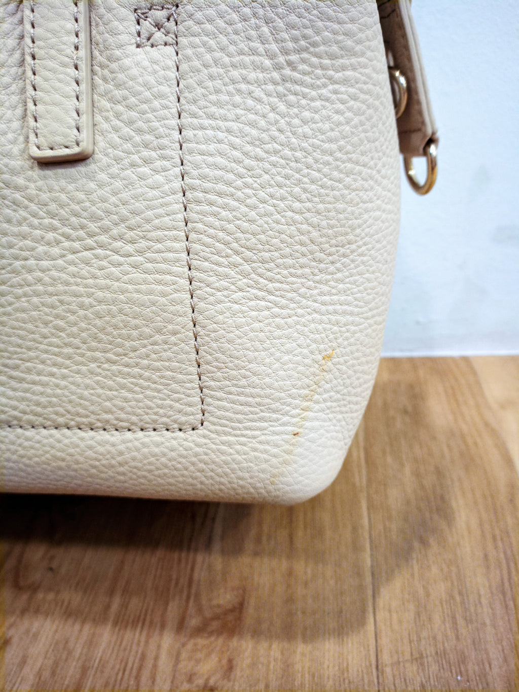 Kate Spade Tote Bag-White Leather 2 Way