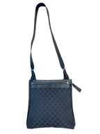 Gucci Monogram Leather Canvas Messenger Bag