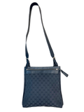Gucci Monogram Leather Canvas Messenger Bag